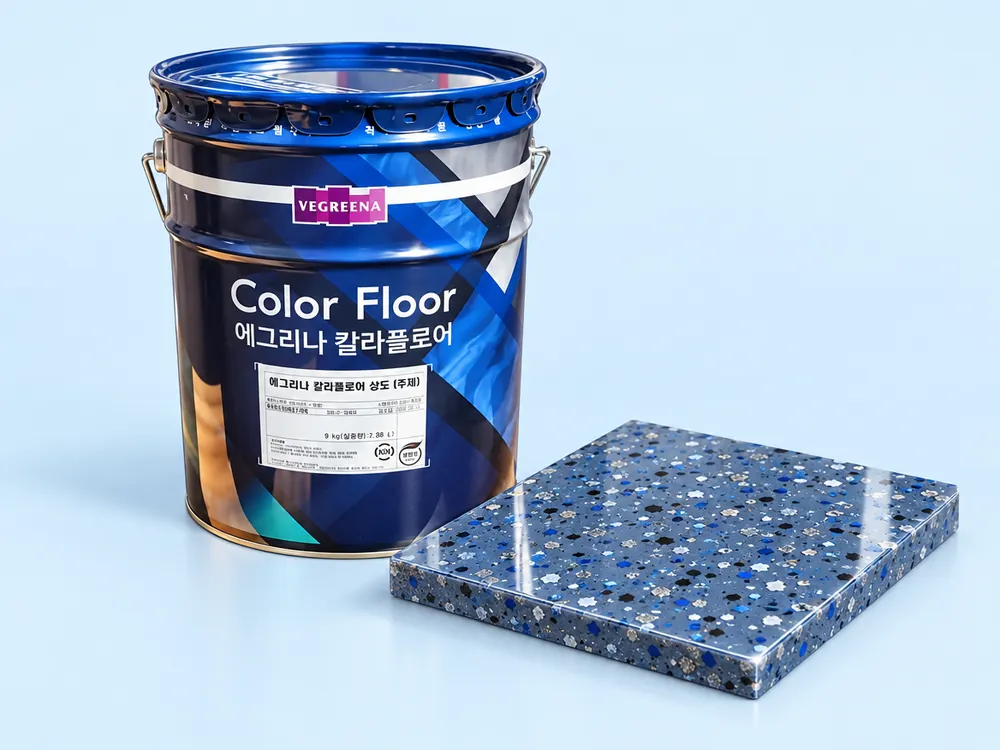 YEGREENA COLOR FLOOR TOP COAT — Двухкомпонентное декоративное эпоксидное быстросохнущее износо- и химстойкое покрытие